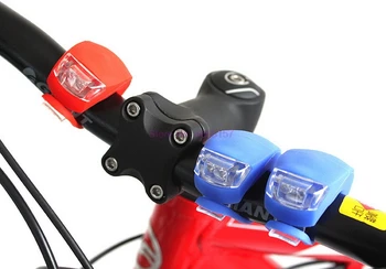 Dhl alebo fedex 500pcs nový Bicykel Predné Svetlo Silikónové LED Hlavy Vpredu Zadné Koleso Svetla, Nepremokavé Cyklistické S akumulátorom Lampa