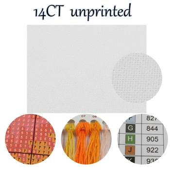 RADOSŤ NEDEĽU,Vyšívanie,DIY DMC Cross stitch,Súpravy Na Vyšívanie maľovanie uhol 11ct/14ct vytlačené/unprinted bavlna/hodváb pattern19