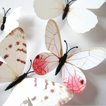 Dekoratívne Motýľ Stenu, Nálepky Opony Chladnička Dekorácie, Nálepky, Obývacia Izba Manželstva Miestnosti Dekorácie Motýľ Nálepky 3D