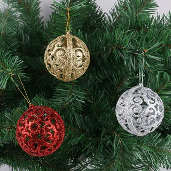 6typ Vianoce Vianočný Strom Gule Čačky Visí Doma Strany Ornament Výzdoba, Vianočné dekorácie Рождество