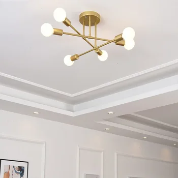 Americký lampa obývacia izba lampa jednoduché moderné atmosférických domácnosti luster jedáleň lampa Nordic Žehlička veľká stropná lampa