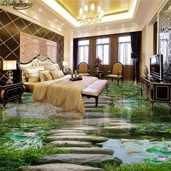Beibehang Vlastné foto tapety 3D samolepiace PVC podlahy, maľovanie lotus kúpeľňa kuchyňa chodník 3D poschodí vložiť na stenu papier