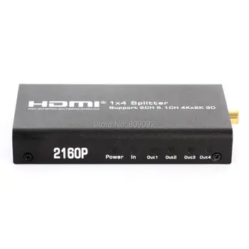 4K 3D HDMI 1x4 Splitter s SPDIF Koaxiálny L/R Audio Converter Extractor 1 do 4 Z Converter adaptér Pre HDTV DVD