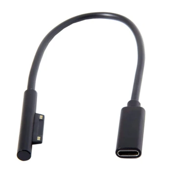 0,2 M Samica USB-C Nabíjací Kábel pre Povrchovú Pro 6/5/4/3 Povrch Notebooku 1/2, maximálne 45 w 15V PD Nabíjací Kábel