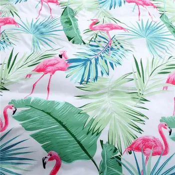 J Flamingo Tropických Rastlín Vzor Dieťa Posteľ Kryt Nastaviť Perinu Dospelých Dieťa obliečky a obliečky na Vankúše Cumlík posteľná bielizeň Nastaviť .02