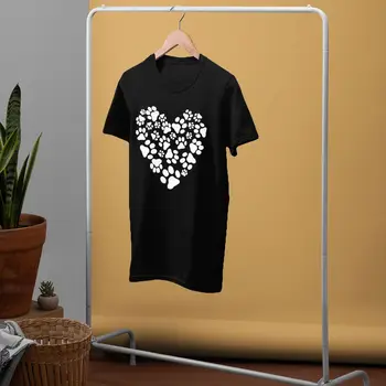 Packa T Shirt Psa Packa Tlačí Srdce T-Shirt Roztomilý 4xl Tee Pánske Tričko Bežné Tlačené Krátky Rukáv, 100 Bavlna Tričko