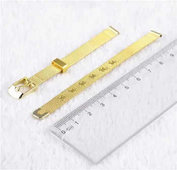 Populárne Módne watchband zlatá farba nehrdzavejúcej ocele watchband pracky Popruhy Odnímateľný Hodinky luxusné reljoies band