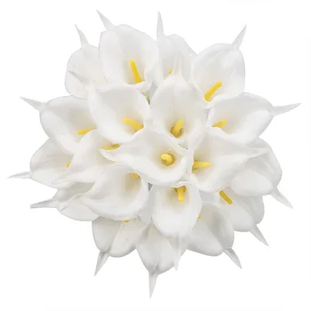 34 cm Mini Kala Lily PE Peny, Umelé Kvety, Svadobné Dekorácie, Ručne vyrábané Kytice Simulácia Flower Decor Kvet hlavu 5x7cm