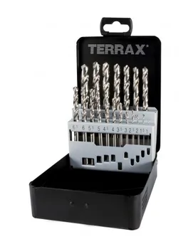 TERRAX A214214-nastaví DIN 338 typu N HSS vrtáky opravené, 19 Ks