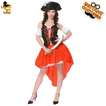 Halloween Unisex Ženy Pirát Kostým Sexy Dievčatá Luxusné Šaty Party Oblečenie pre Ženy, Ušľachtilý Buccaneer Princezná Maškarný Oblek