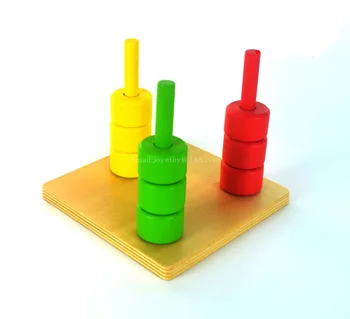 Kocky na Vertikálne Dowel1017shapes vízia rozvoj pohybu dieťa batoľa detská drevená senzorické hračky montessori materiálmi