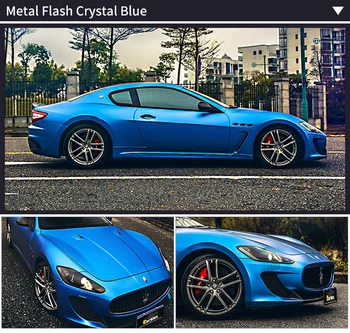 CARBINS Tvorivé Zábaly Nálepky Na Auto Krištáľovo Modrá Metalíza Farebné