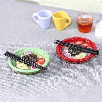Domček pre bábiky Potravín Scény Mini Japonský Tonkotsu Ramen Nastaviť Model Hračka DIY Remesiel Darček