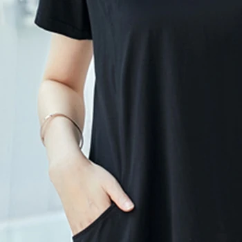 Stredná dĺžka veľké T-shirt dámske letné krátky rukáv 2020 nové voľné kórejský kryt hore