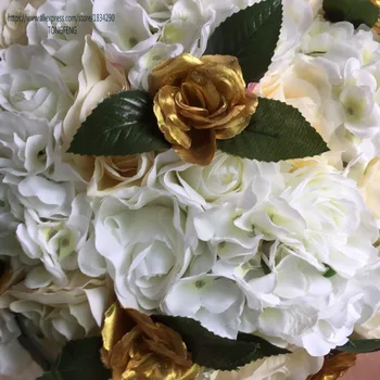 50 CM 2 ks/veľa svadobné, kvetinové steny Umelého hodvábu ruže, kvety svadobný stôl kvety Tabuľka vrchol kvetinové gule TONGFENG