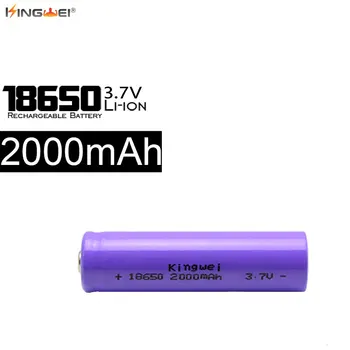 100ks/veľa 2017 Nové Úplne nový KingWei 2000mah 18650 Nabíjateľná 3,7 v Batéria Lítium Baterias Pre Baterku