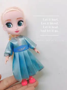 Disney Princezná Hračky Mrazené Princezná Bábika Snehová Kráľovná Anna Elsa Bábika 6pcs/set Model Obrázok Hračka pre Deti Narodeninám