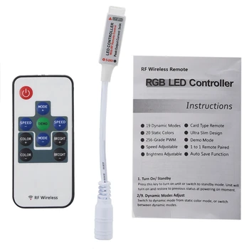 Radič RF Diaľkové a Stmievače pre RGB LED Pásy DC 5-24V s 5M 5050 SMD 300 LED Pásy Svetla Reťazca 12V DC RGB