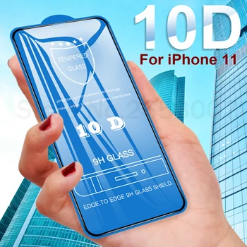 Pre iPhone 8 7 Plus 11 Pro Max 10D Úplné Pokrytie Screen Protector Sklo Pre iPhone 11 Pro Max XS MAX XR X 8 7 6 6 Plus 11 8 7 X 10