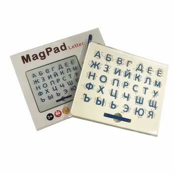 Ruské Písmená Magnetické Gule Náčrt Pad Tablet Magnetické Kresliace Dosky s Perom Raného Vzdelávania Hračky pre Deti