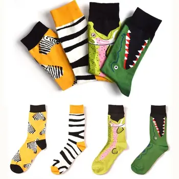 Kreatívne Vysoko Kvalitné Módne Harajuku Kawaii Šťastný Ženy Ponožky Abecedy maľovanie Jahoda Zviera Tlače Zábavné Ponožky Roztomilé Ponožky