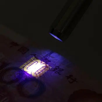 Mini Falšované Kontrola UV Mene Peniaze Poznámka Detektor s ozdobná šnúrka na uniforme Ziskový