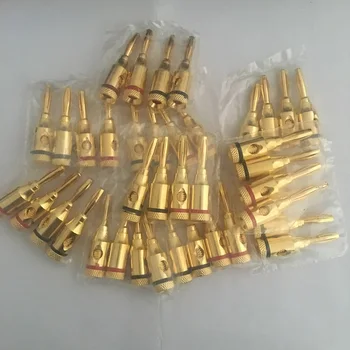 50pcs/veľa Zlaté Á Reproduktor 4 mm Banánových Konektor