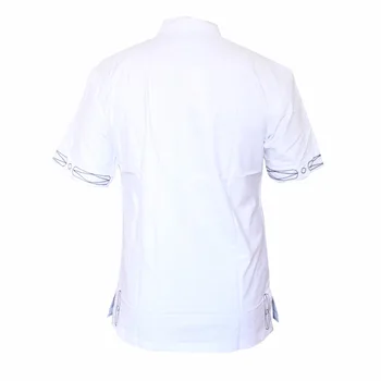 Dashiki Biela Afriky oblečenie Módne Pánske Vysoko Kvalitné Vyšívacie Dizajn Moslimských T-shirt Cool Oblečenie, Topy