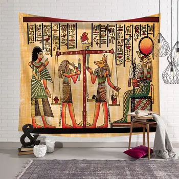 Staroveký Egypt Série Home Záclonka Gobelín Dávnych Totem Kultúrne Handričkou Maľovanie Tvorivé Závesné Látkové 2018 Hot Predaj Opony