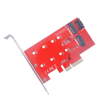 M. 2 NVME NGFF PCI-E X4 Karty Adaptéra Tlačidlo M+B Kľúč Rozširujúca Karta pre 2230/2242/2260/2280 SSD