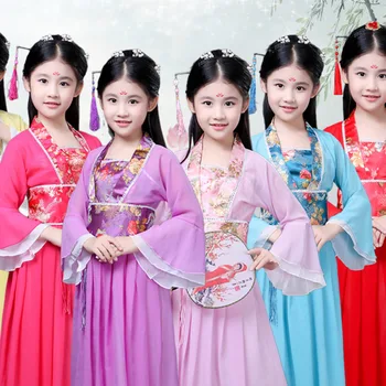 Dievčatá tradičnej čínskej tradičnej tang víla tanec starovekej čínskej kostým hanfu šaty dieťa oblečenie cosplay deti deti
