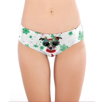 JAYCOSIN High-Vzostup Tlač Womans Stručný Nohavičky Vianočné Bezšvíkové Sexy Bielizeň Ženy Polyester Tlač Womans Sexy Intimates