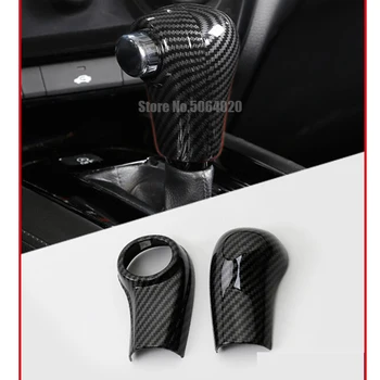 Na Honda HRV HR-V Vezel-2019 príslušenstvo ABS Matný/Uhlíkových vlákien Auto radenie pákou gombík rukoväť kryt výbava Nálepku 2 ks