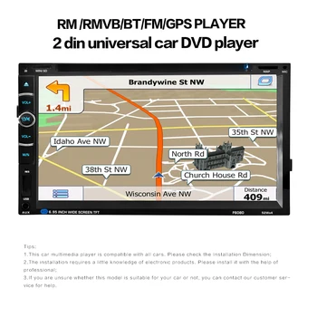 2 DIN autorádia Multimediálne Video Prehrávač, Navigácia GPS Android UNIVERZÁLNY AUTO DVD PREHRÁVAČ RM mp3 mp4 mp5 prehrávač, BLUETOOTH, USB