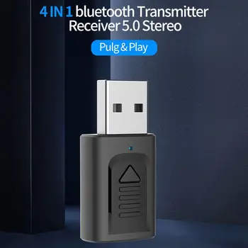 5.0 Bluetooth Prijímač o Mini 3 V 1 3,5 MM Vysielač Aux Stereo Adaptér Bezdrôtovej siete s RCA Kábel pre PC TV Reproduktorov