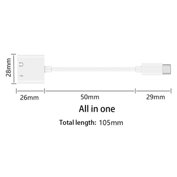 Typ C pre 3,5 mm Audio Kábel USB, C Slúchadlá Combo Adaptér pre iPad Pro HTC Google