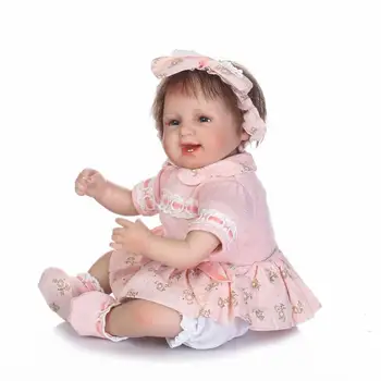 40 cm Bebe Reborn Menina Bonecas Pekné Baby Dievča s Úsmevom Tvár Dieťa Playmates Dieťa Narodeniny Vianočný Darček Spanie Bábiky