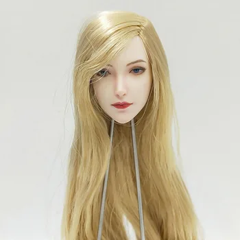 SUPER DUCK SET043 1/6 Elf Hlavu Sculpt Blond Vlasy Dievča Hlavu Rezbárstvo s Vymeniteľnými Ucho Uchytenie 12