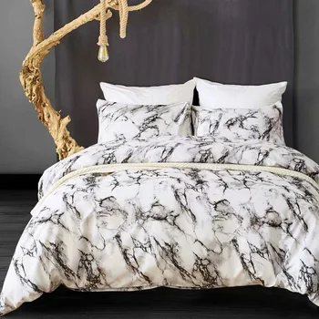 Luxusná posteľná bielizeň Sady Perinu Set Prikrývka/asfaltový Kryt a Obliečky na Vankúš Dvojité Kráľovná Kráľ Mramoru Marbling Ružová