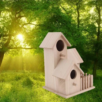 Bird House Hniezdo Dox Dreva Hniezdo Dom Vták Box Dreva Birdhouse Záhrada Dekor