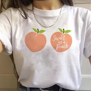 Peach Harajuku Malé Čerstvé T Košele Ženy Ullzang kórejský Štýl T-shirts 90. rokov Peachy Grafické Tshirts Módne Zábavné Top Tees Žena