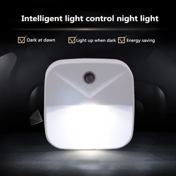 1PC Inteligentný Senzor, Nočné Lampy, Kreatívny Darček LED Lampa Plug-in Energy-saving Light Control Nočné Svetlo Žiadne Žiarenie, Osvetlenie