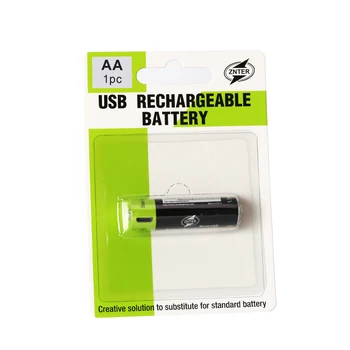 ZNTER 1/2/4 AA 1,5 V Batéria 1250mAh 2/4 ks USB Rýchle Nabíjanie Nabíjateľných Lítium-Polymérová Batéria Nabitá pomocou Micro USB Kábel