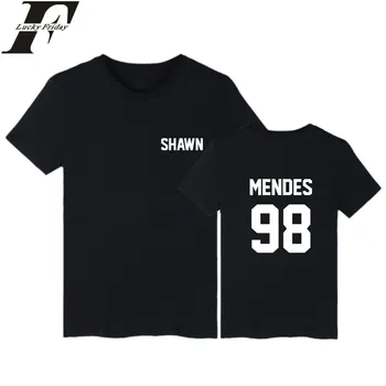 Shawn Mendes Fanúšikov Anime Bavlna T-shirt Príležitostné Tlače Krátke Sleeve Tee Tričko Homme Muži/Ženy Top Tričko