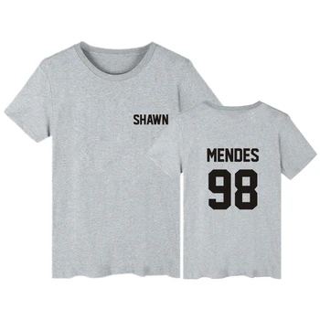 Shawn Mendes Fanúšikov Anime Bavlna T-shirt Príležitostné Tlače Krátke Sleeve Tee Tričko Homme Muži/Ženy Top Tričko