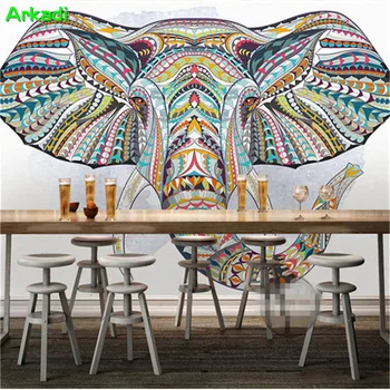 Ručne maľované zviera slon menšiny štýl moderný minimalistický tapety 3D vlastné tapety na stenu umelecké dekorácie