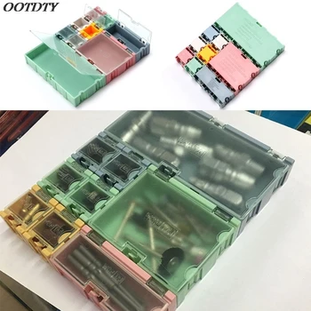 9pcs/set SMD Kontajner SMT IC Elektronických Komponentov Mini Úložný Box Šperky Prípade