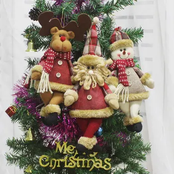 2018 Veselé Ozdoby na Vianočný Stromček, Vianočné Dekorácie pre Domov Santa Snehuliak Prívesok Vianočné Ozdoby Prop Hračky