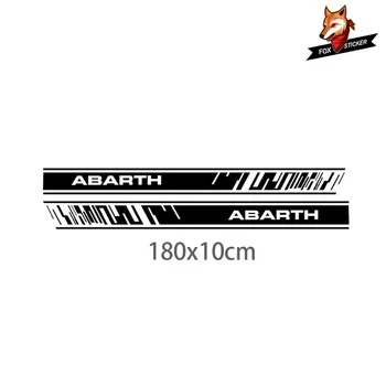 Obtlačky Prúžok Zábaly Tela Nálepky Auto Odtlačkový Vinyl Auto Styling Abarth Strane Sukne Nálepky Chránič Dverí na FIAT 500 Abarth