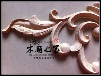Dongyang dreva-rezbárske drevo výbava Európskej dekoratívne Odtlačkový patch dreva vyrezávané posteľ nábytok kabinetu dvere KVET